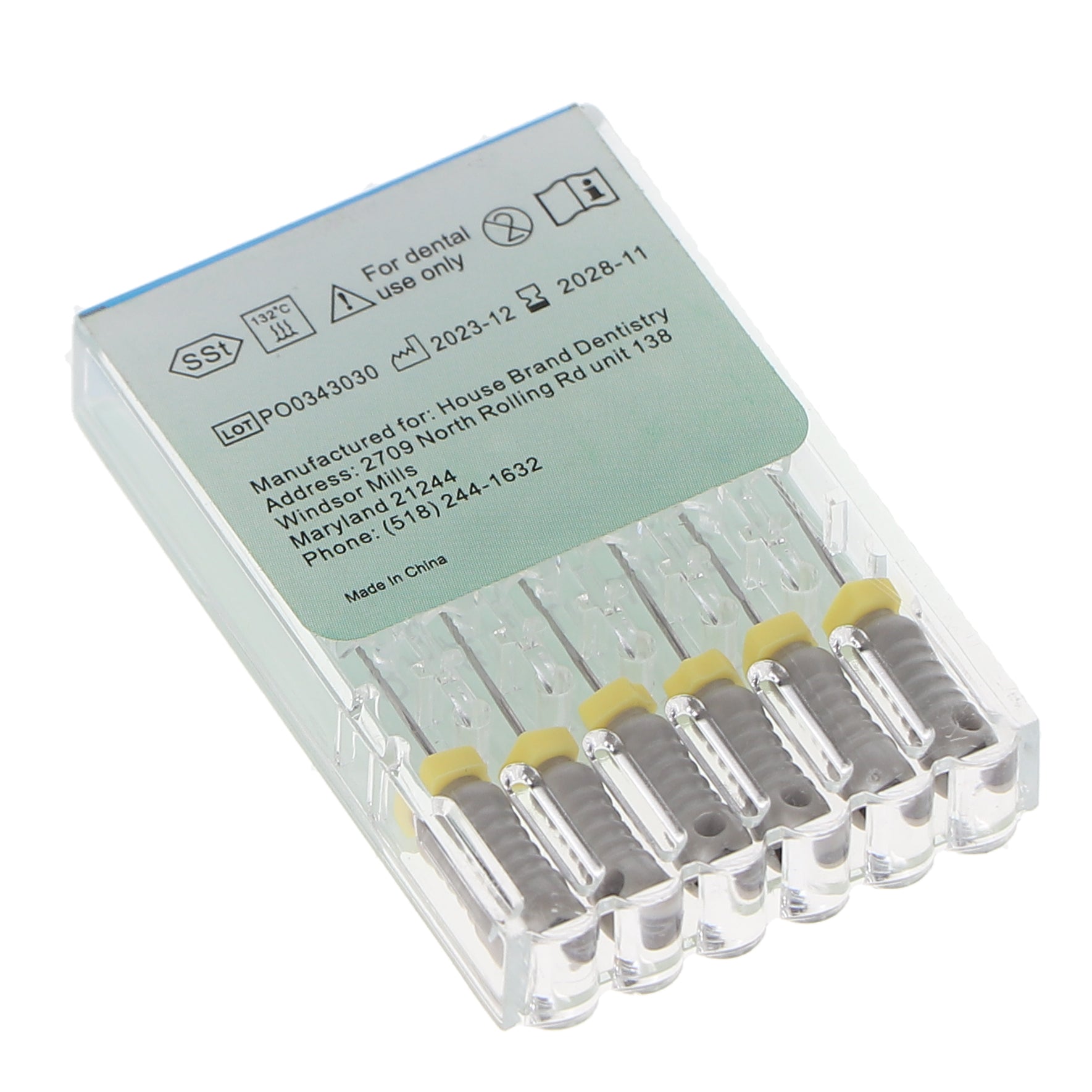 House Brand Dentistry 400118 HSB Endodontic K-Files 25mm #08 Grey Stainless Steel 6/Pk House Brand Dentistry 400118 HSB Endodontic K-Files 25mm #08 Grey Stainless Steel 6/Pk